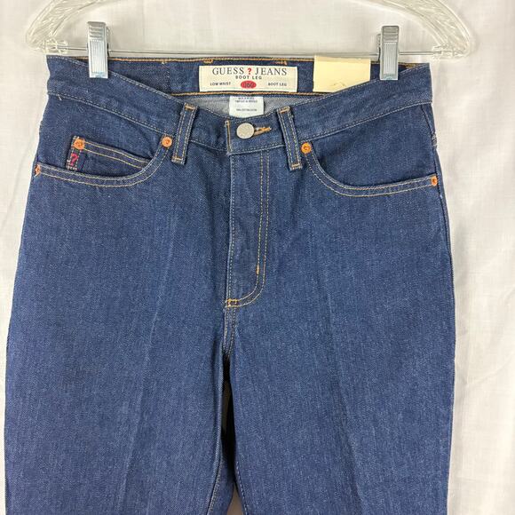 NOS Vintage Guess Denim Jeans Low Waist Bootcut Size 27 Reg NWT - Picture 6 of 6